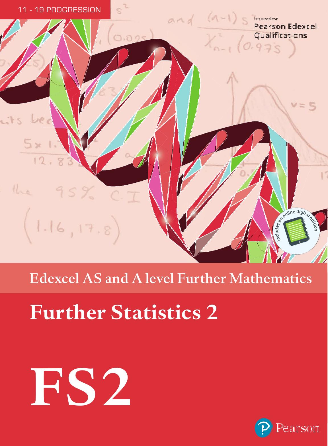 Edexcel AS and A Level Further Mathematics: Further Statistics 2 Cover