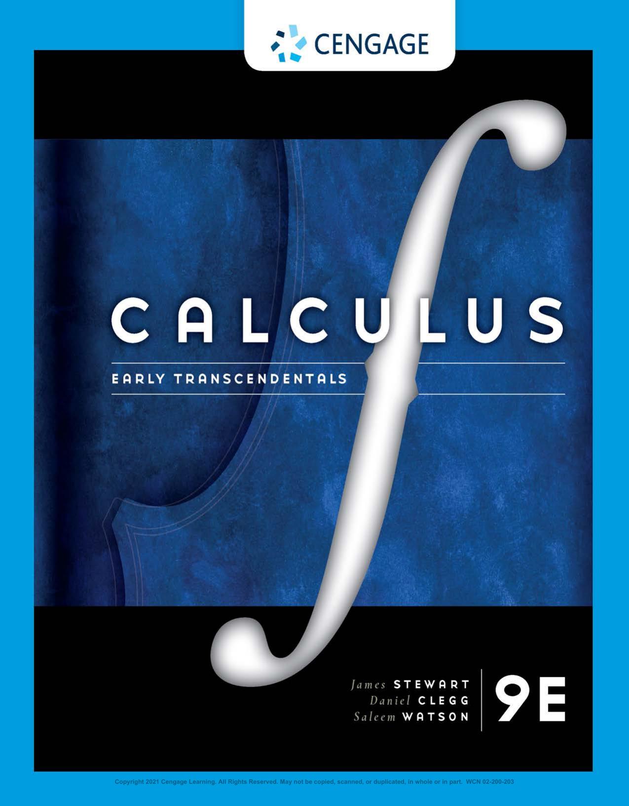Calculus: Early Transcendentals (9th Edition) Cover