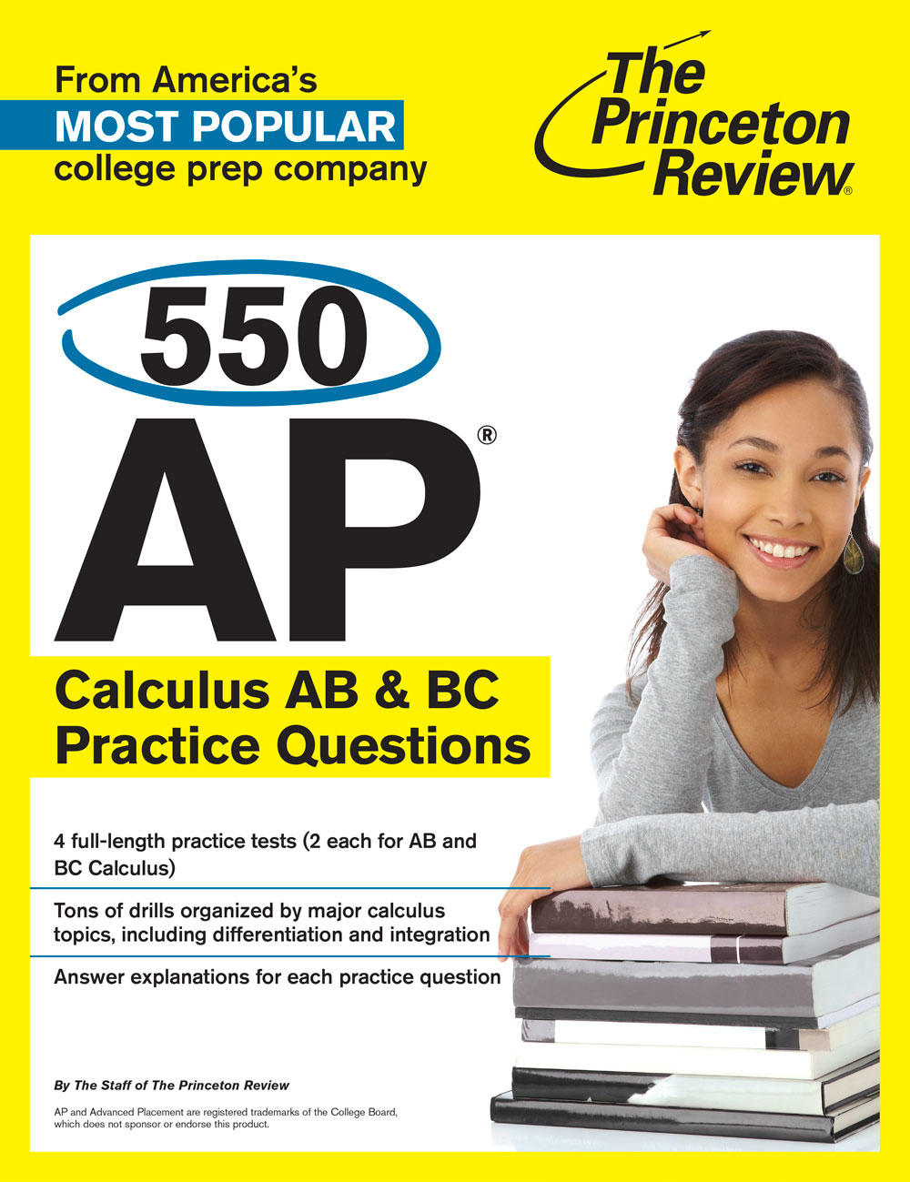 550 AP Calculus AB & BC Practice Questions Cover