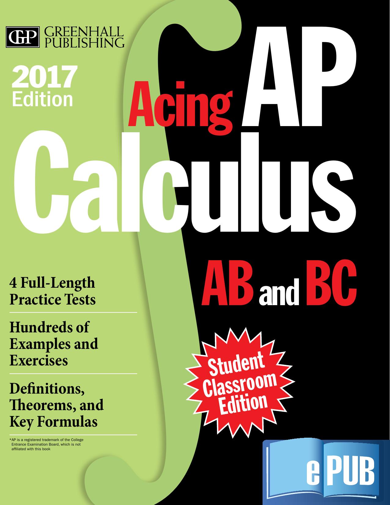 Acing AP Calculus AB and BC Cover