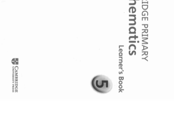 Cambridge Primary Mathematics Learner's Book 5 (First Edition) Cover