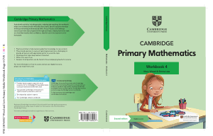 Cambridge Primary Mathematics Workbook 4 (Second Edition) Cover