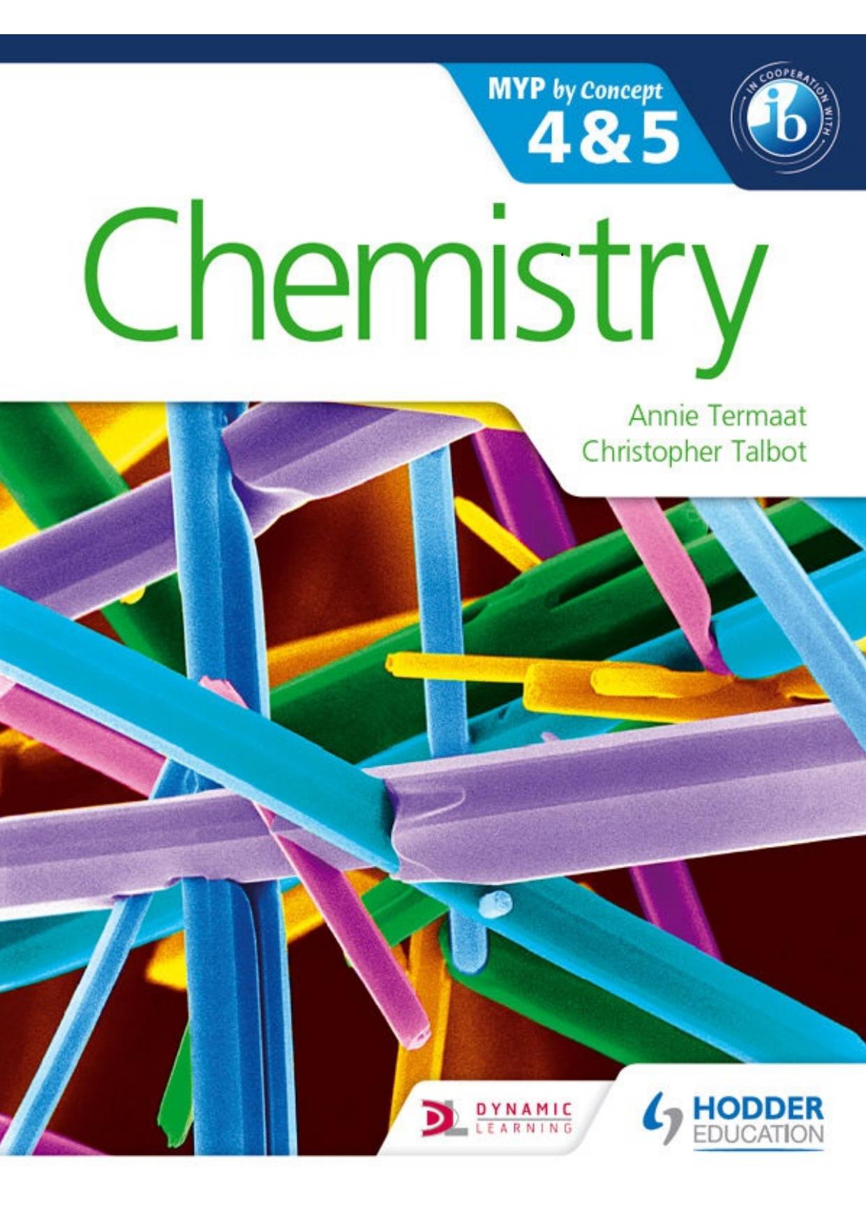 Chemistry for the IB MYP 4 & 5: By Concept Cover