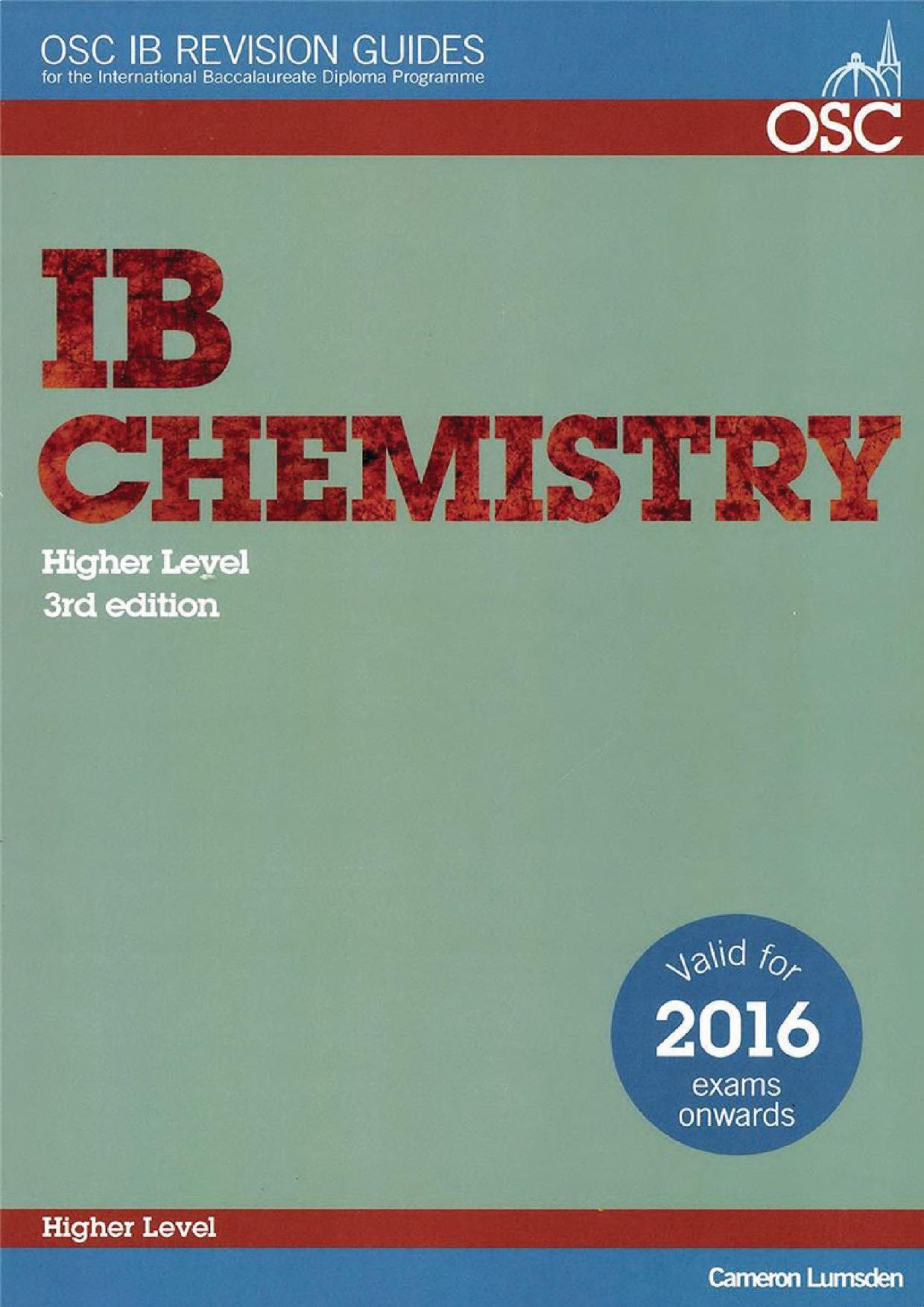 IB Chemistry HL (OSC Study Guide) Cover
