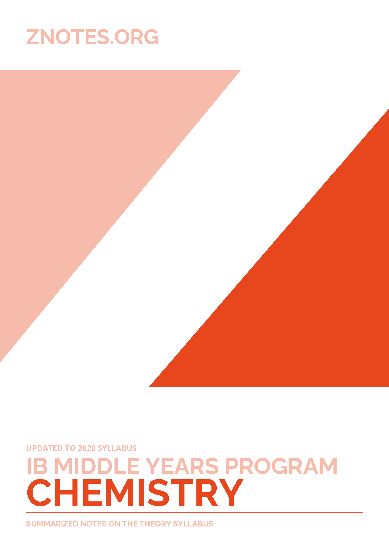 IB Middle Years Programme Chemistry Theory Cover