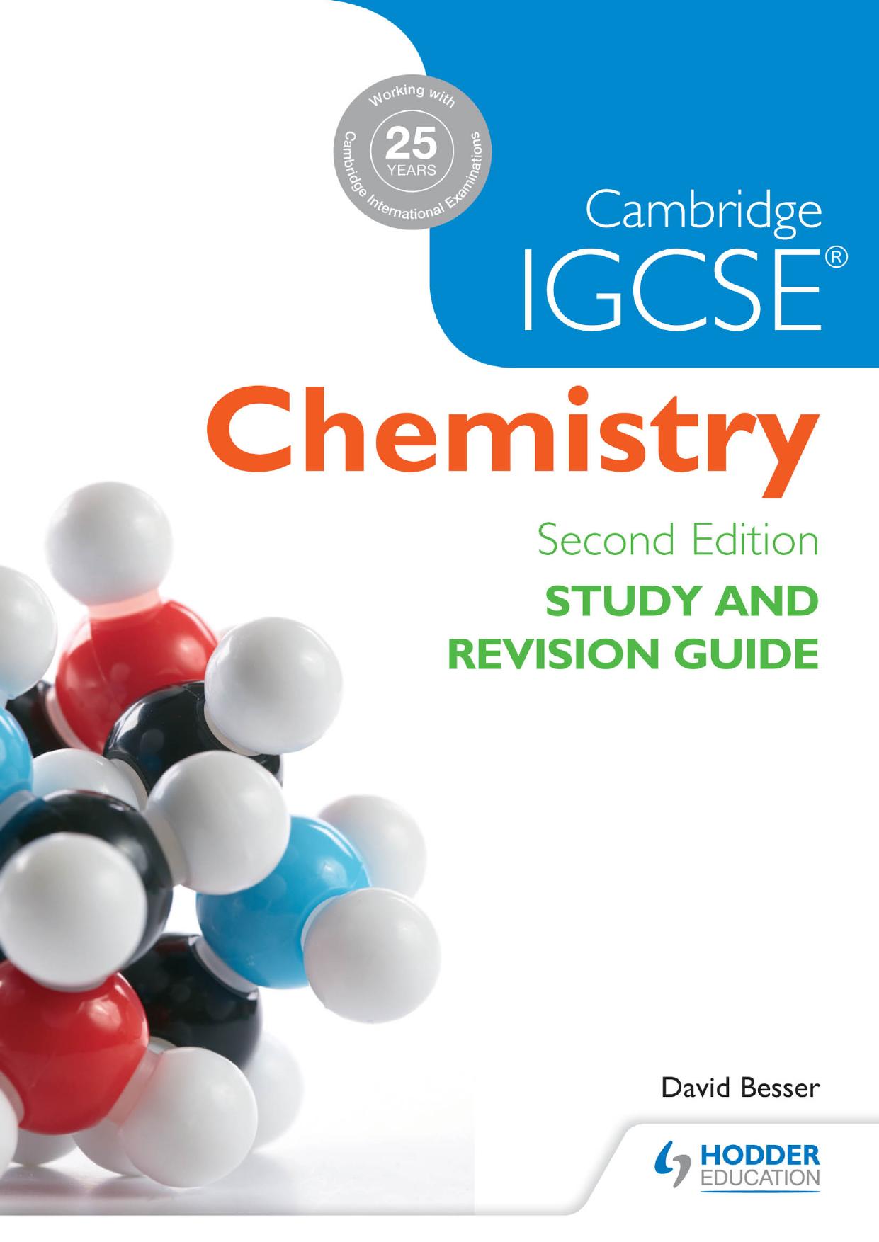 Cambridge IGCSE Chemistry Study and Revision Guide Cover