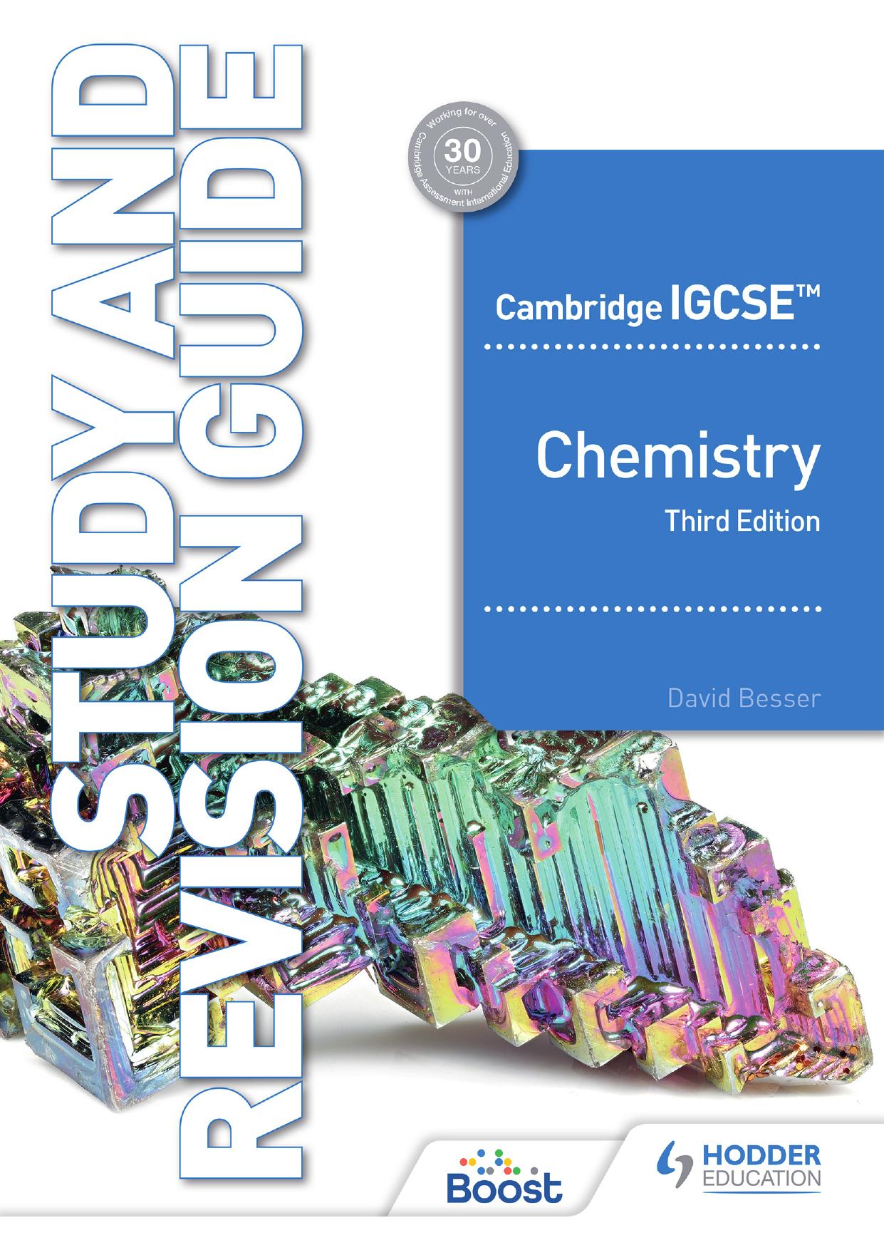 Cambridge IGCSE Chemistry Study and Revision Guide (Third Edition) Cover