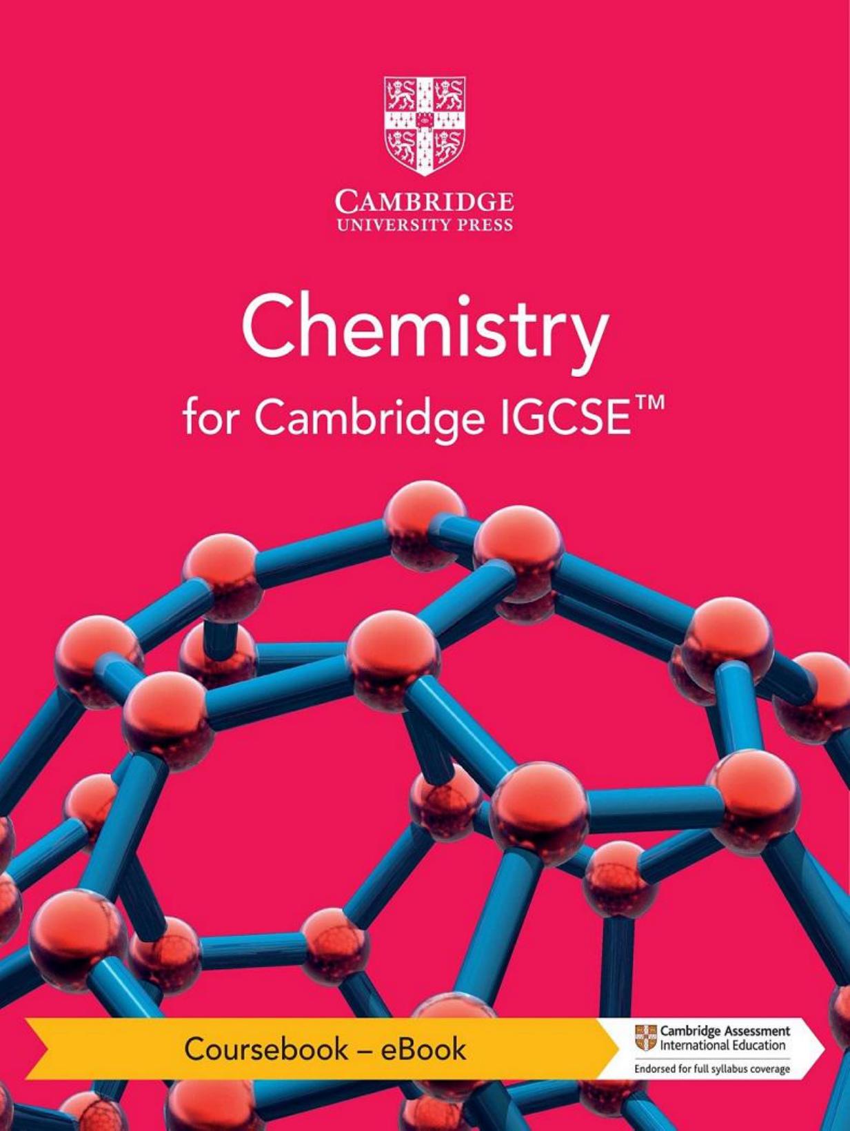 Cambridge IGCSE Chemistry Coursebook (Fifth Edition) Cover