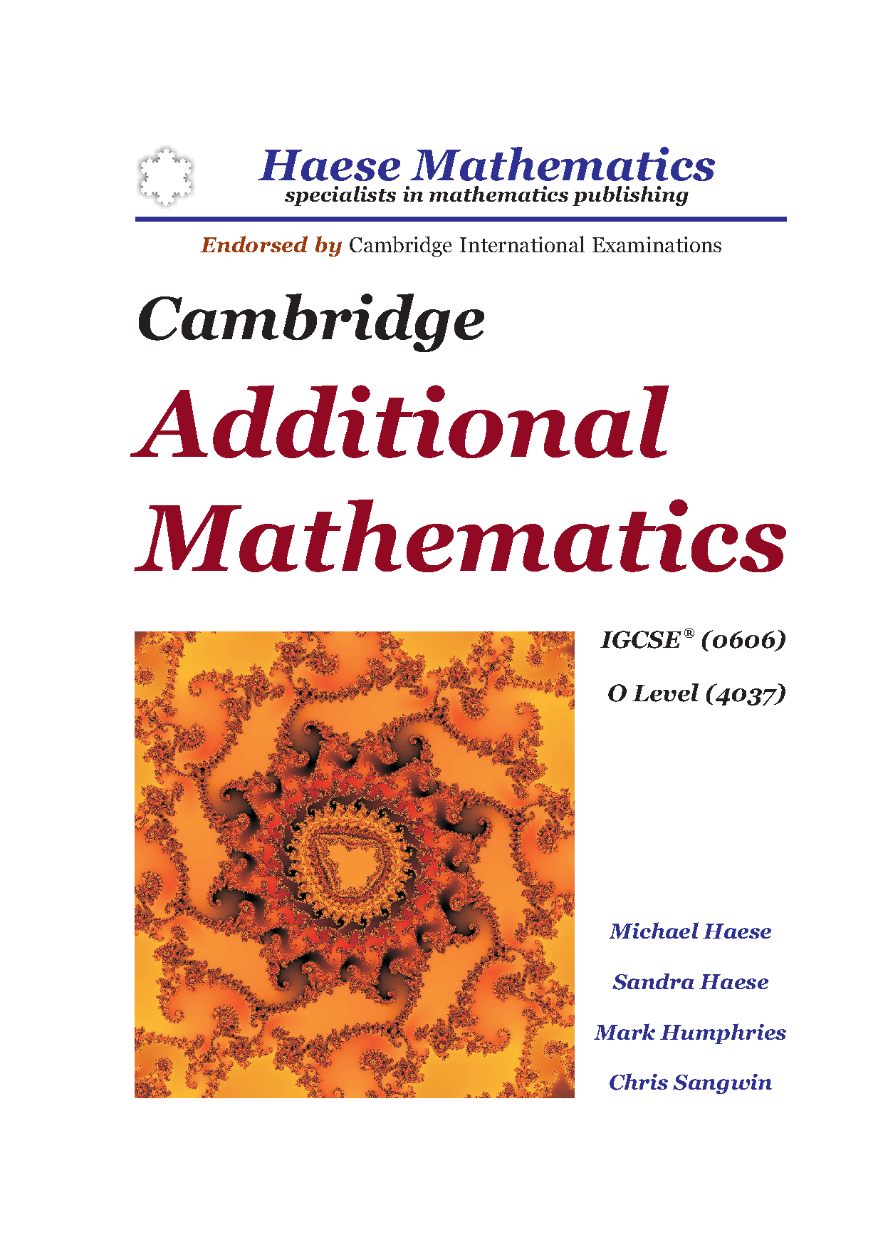 Cambridge Additional Mathematics IGCSE (0606) & O Level (4037) Cover