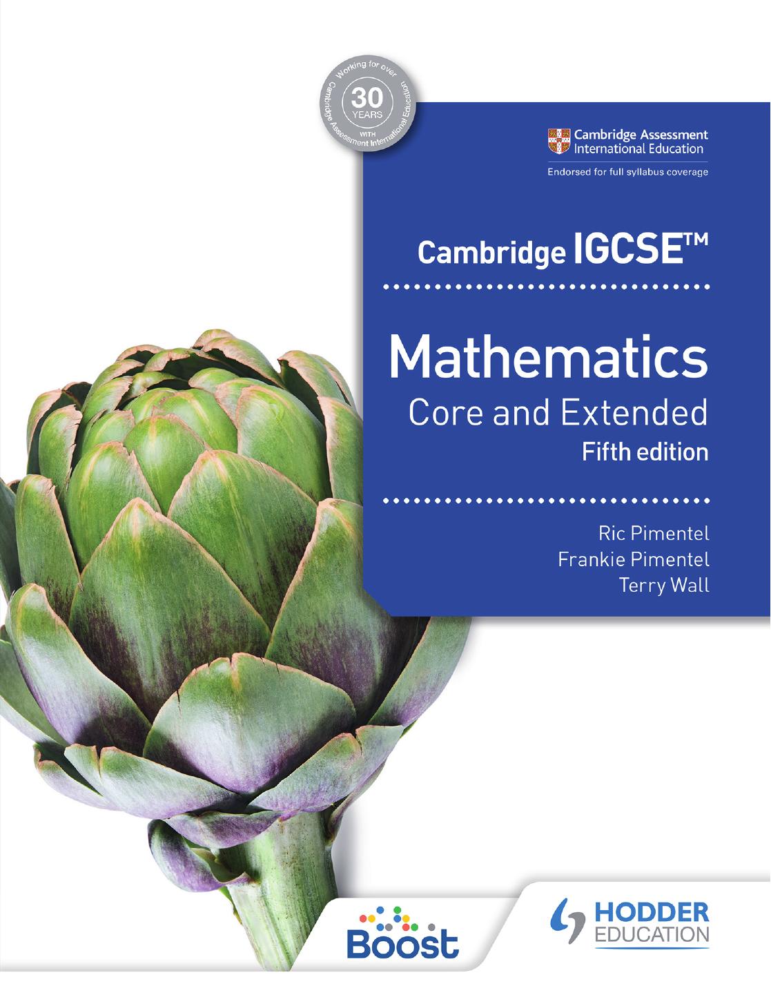 Cambridge IGCSE Core and Extended Mathematics (Fifth Edition) Cover