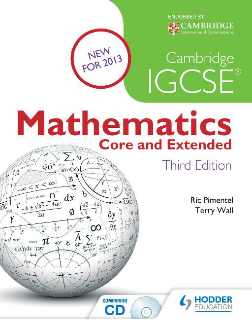 Cambridge IGCSE Mathematics Core and Extended Cover