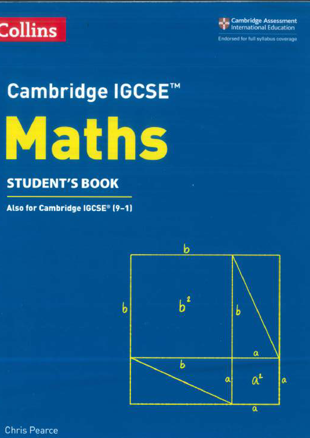 Cambridge IGCSE Maths Student's Book Cover