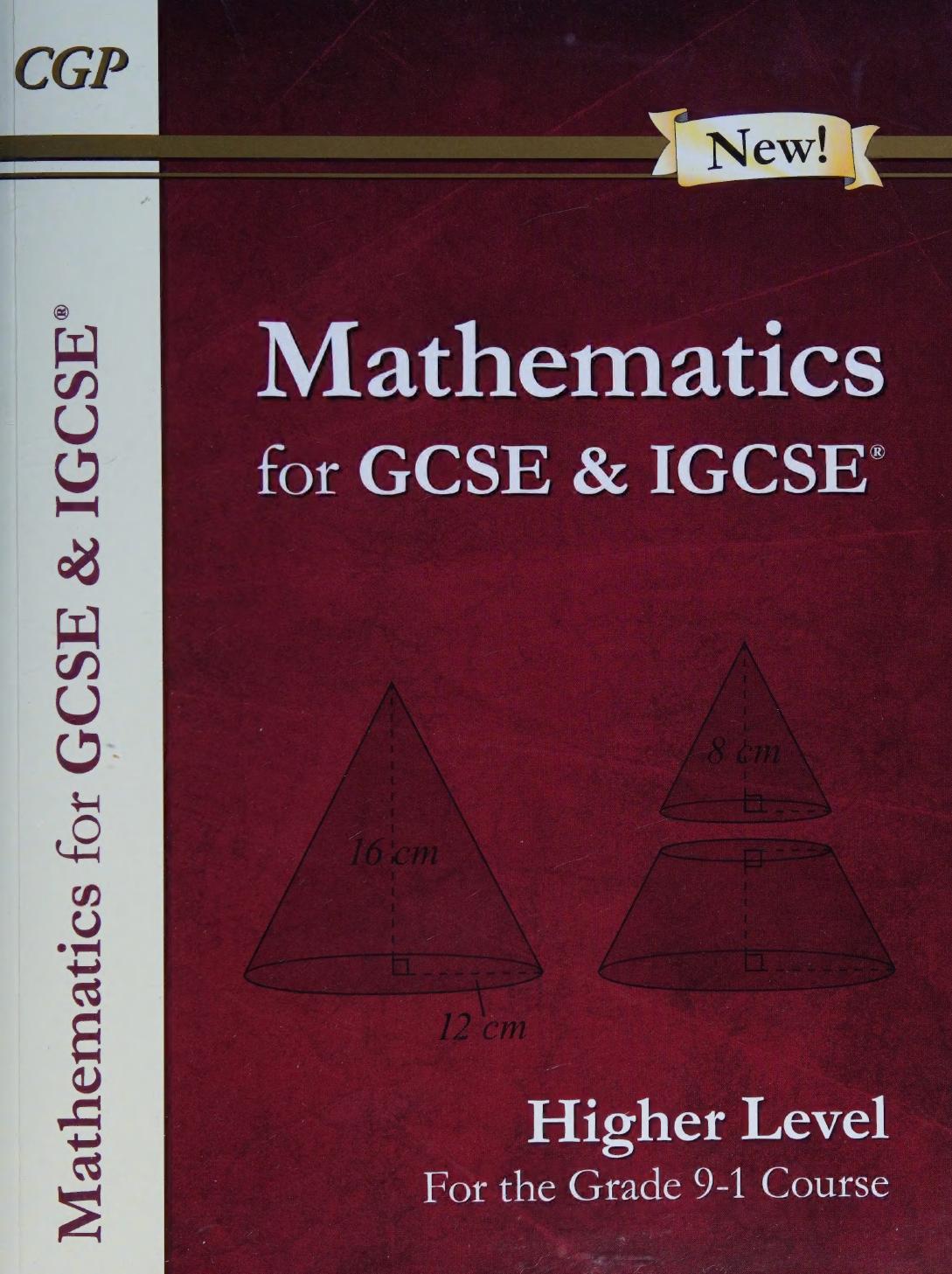 New Maths for GCSE and IGCSE Textbook, Higher Cover