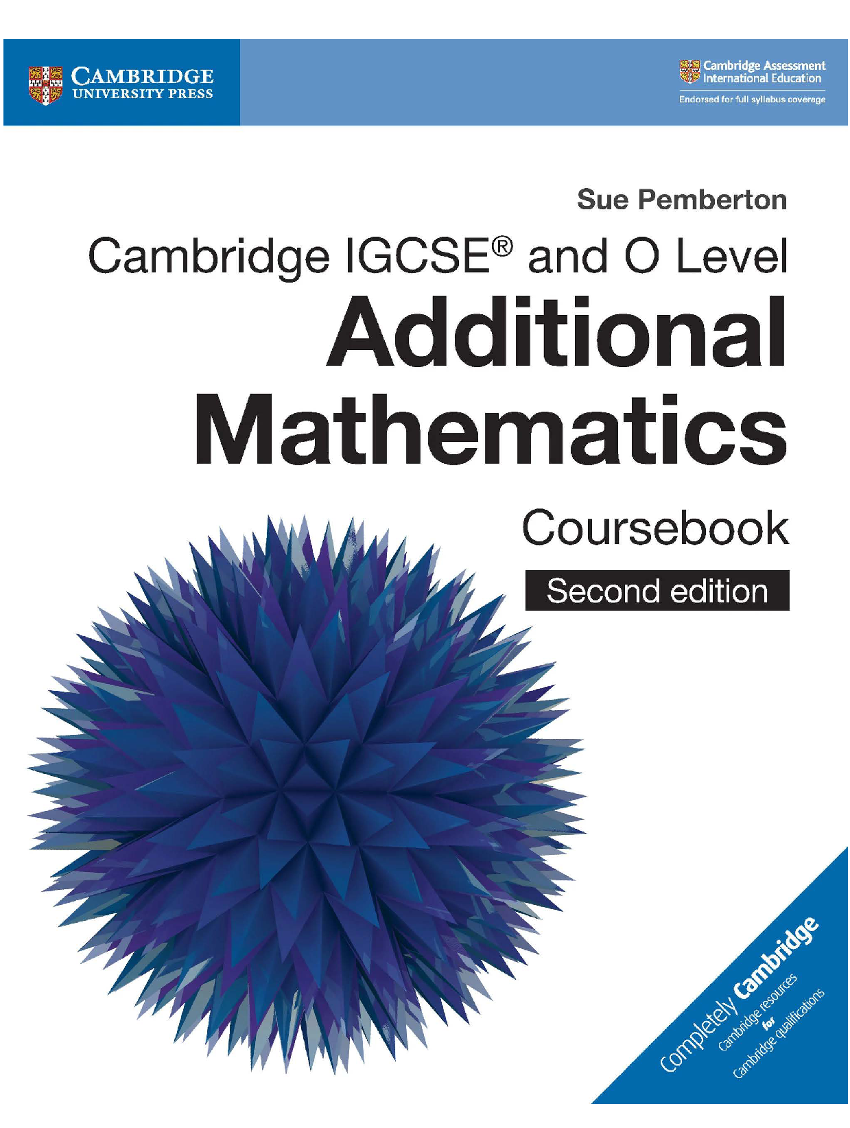 Cambridge IGCSE and O Level Additional Mathematics Coursebook (2nd Edition) Cover