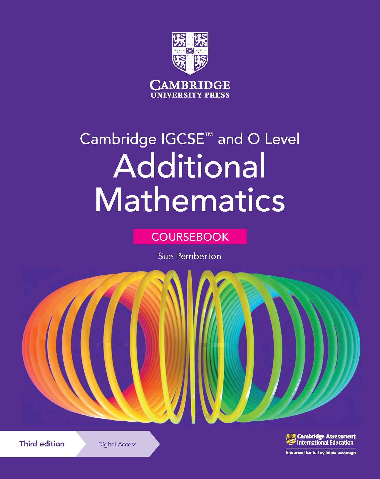 Cambridge IGCSE and O Level Additional Mathematics Coursebook (3rd Edition) Cover