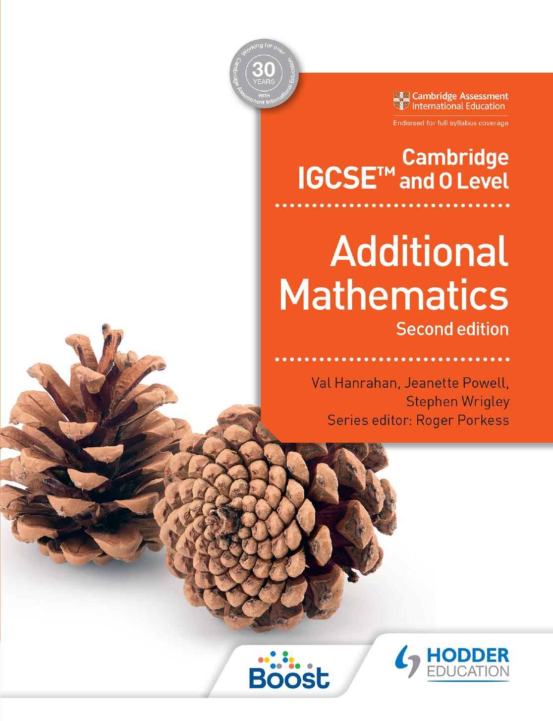 Cambridge IGCSE and O Level Additional Mathematics (Second Edition) Cover