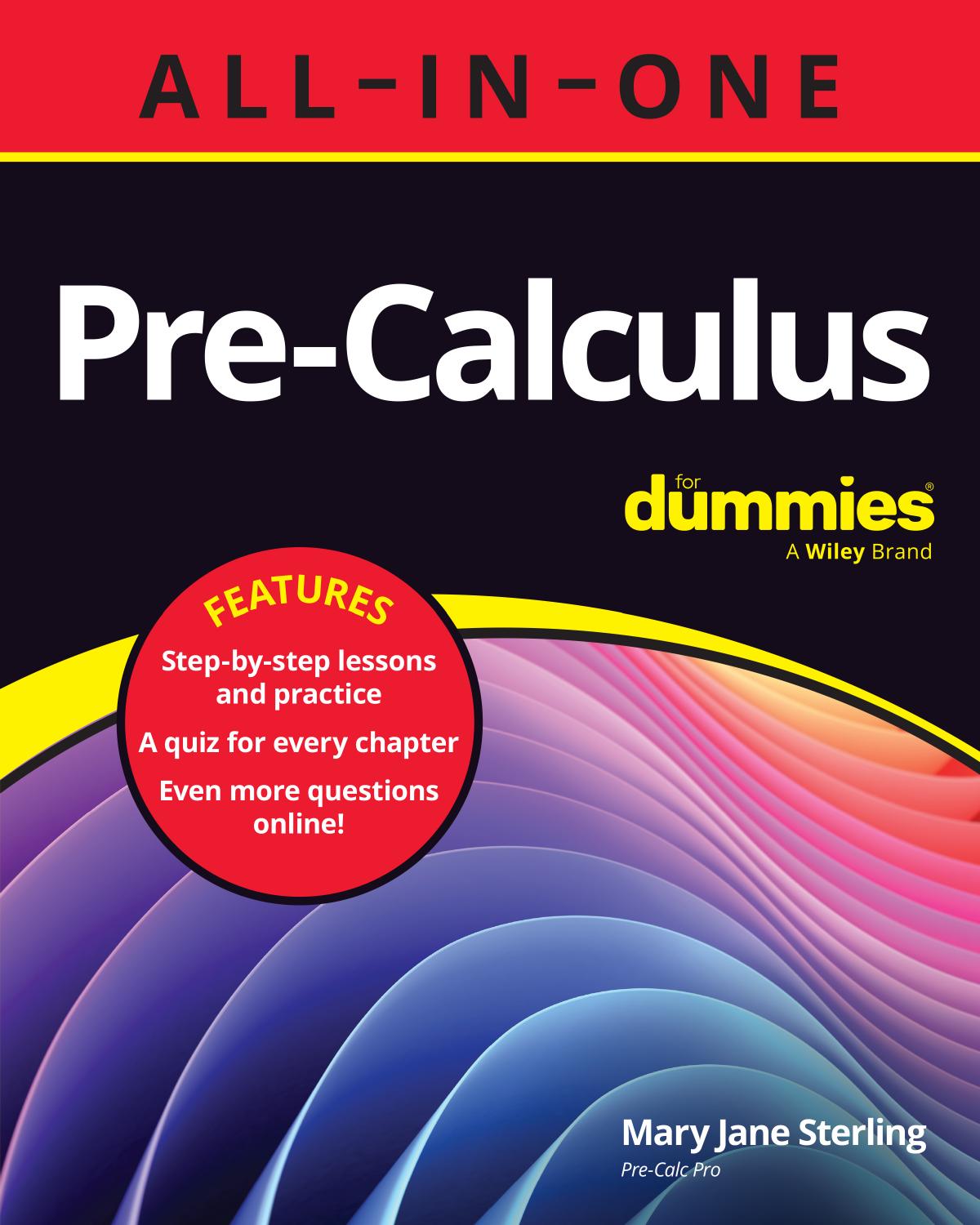 Pre-Calculus All-in-One For Dummies Cover