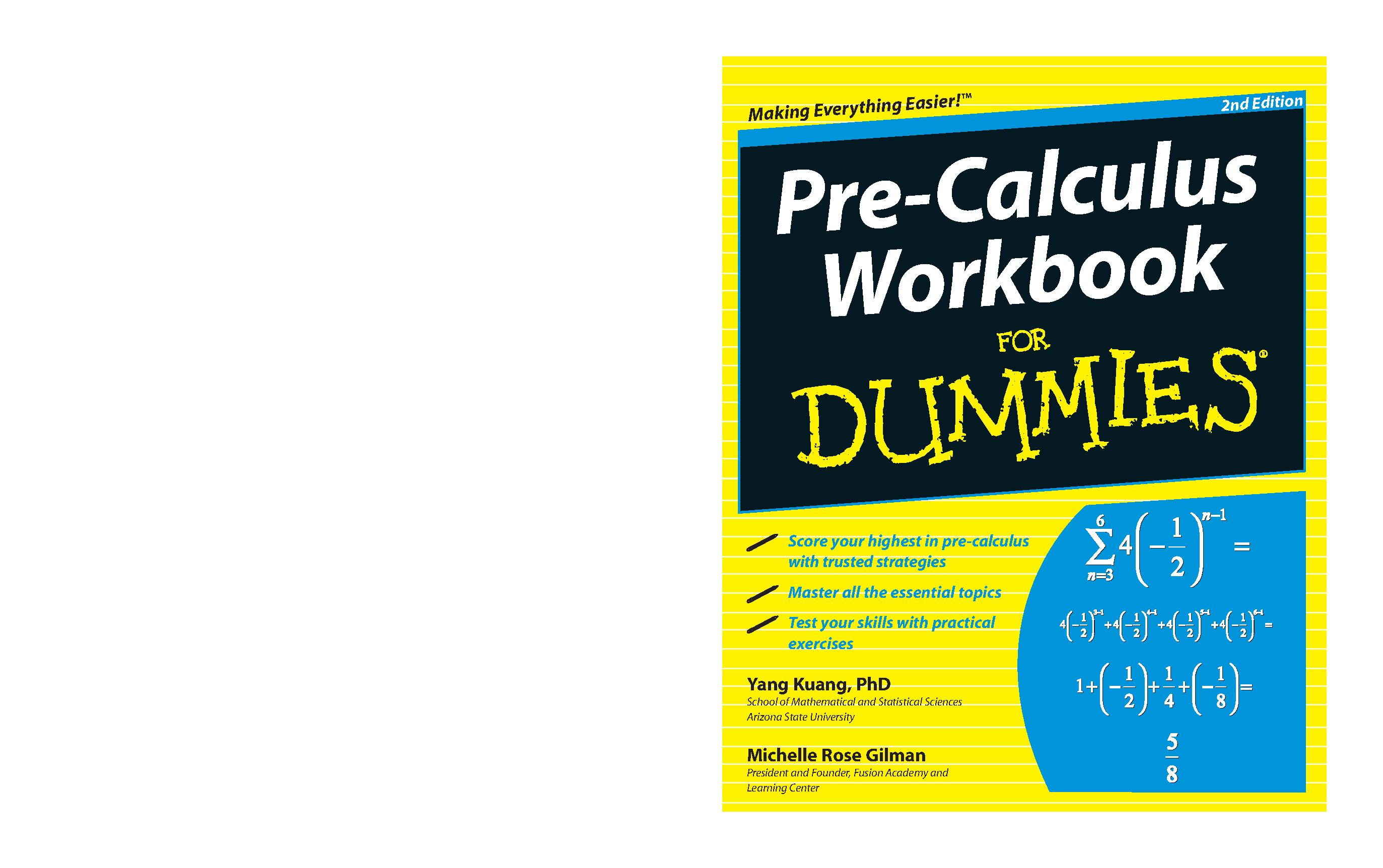 Pre-Calculus Workbook For Dummies (2nd Edition) Cover