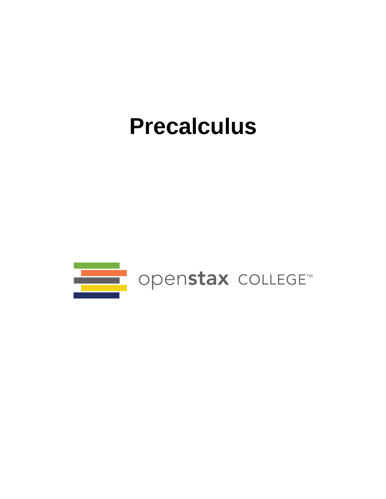 Precalculus Cover