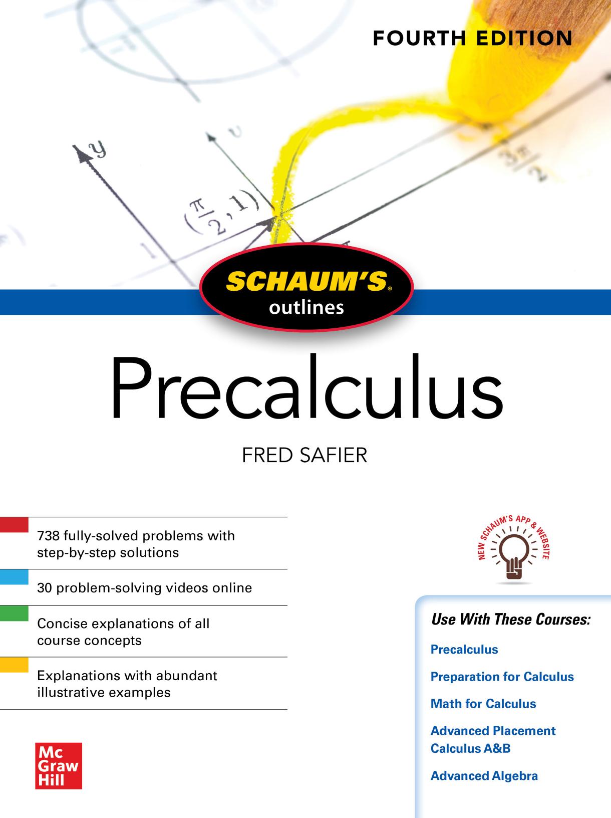 Schaum's Outline of Precalculus (4th Edition) Cover