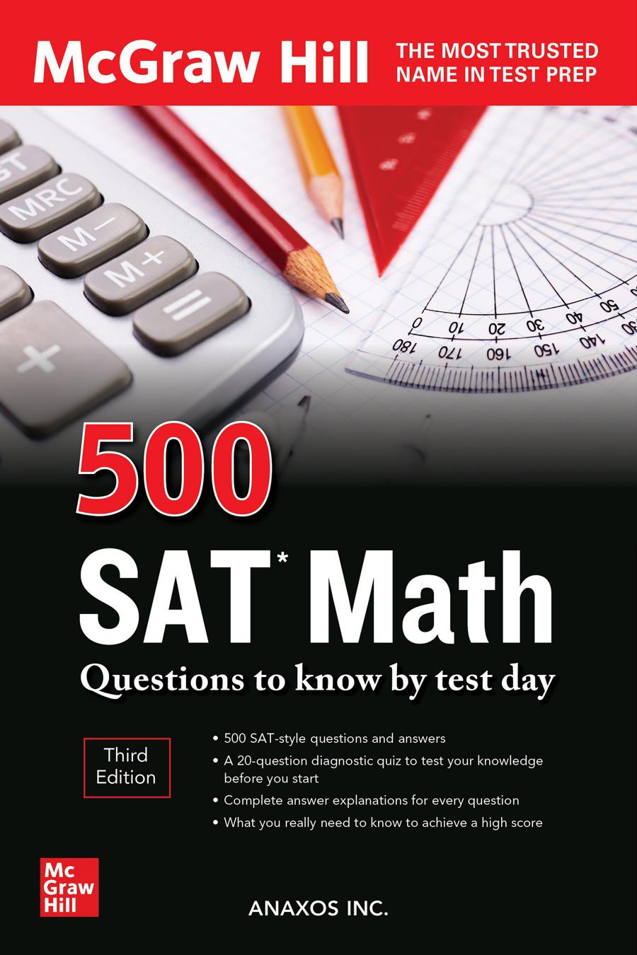 500 SAT Math Questions to Know by Test Day, Third Edition Cover