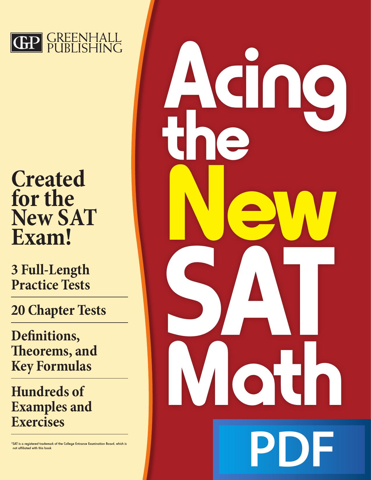 Acing the New SAT Math Cover
