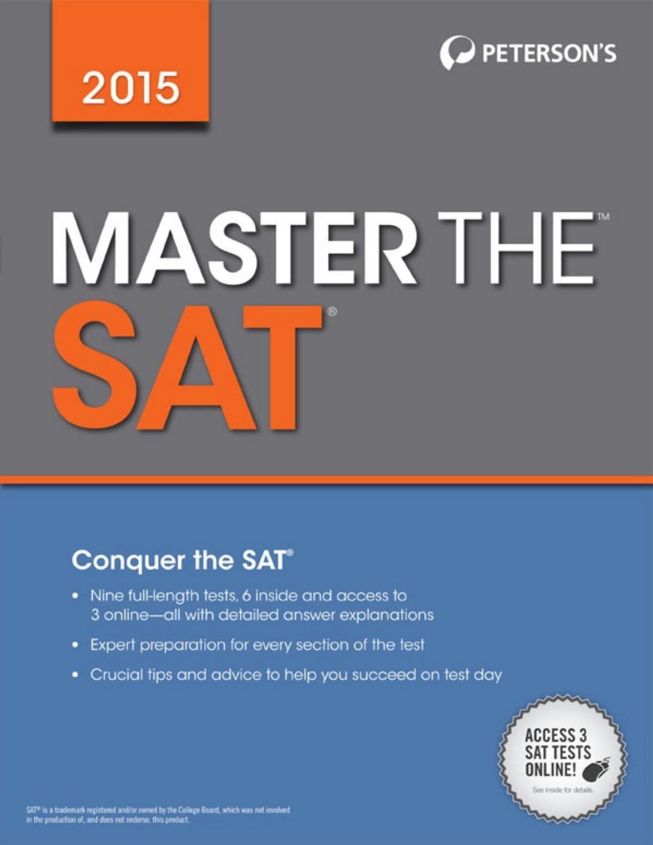 Master the SAT 2015 Cover