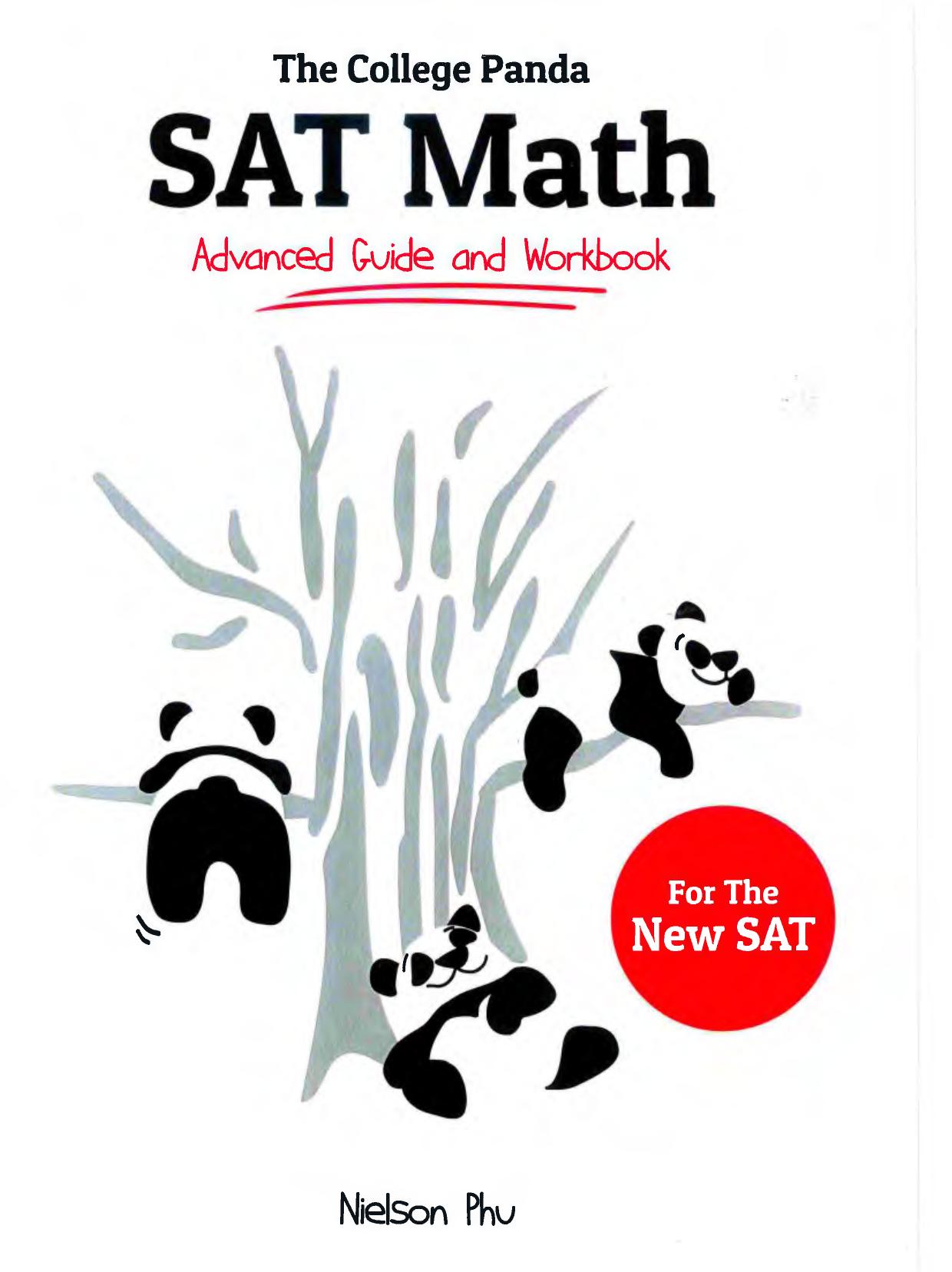 The College Panda's SAT Math: Advanced Guide and Workbook Cover