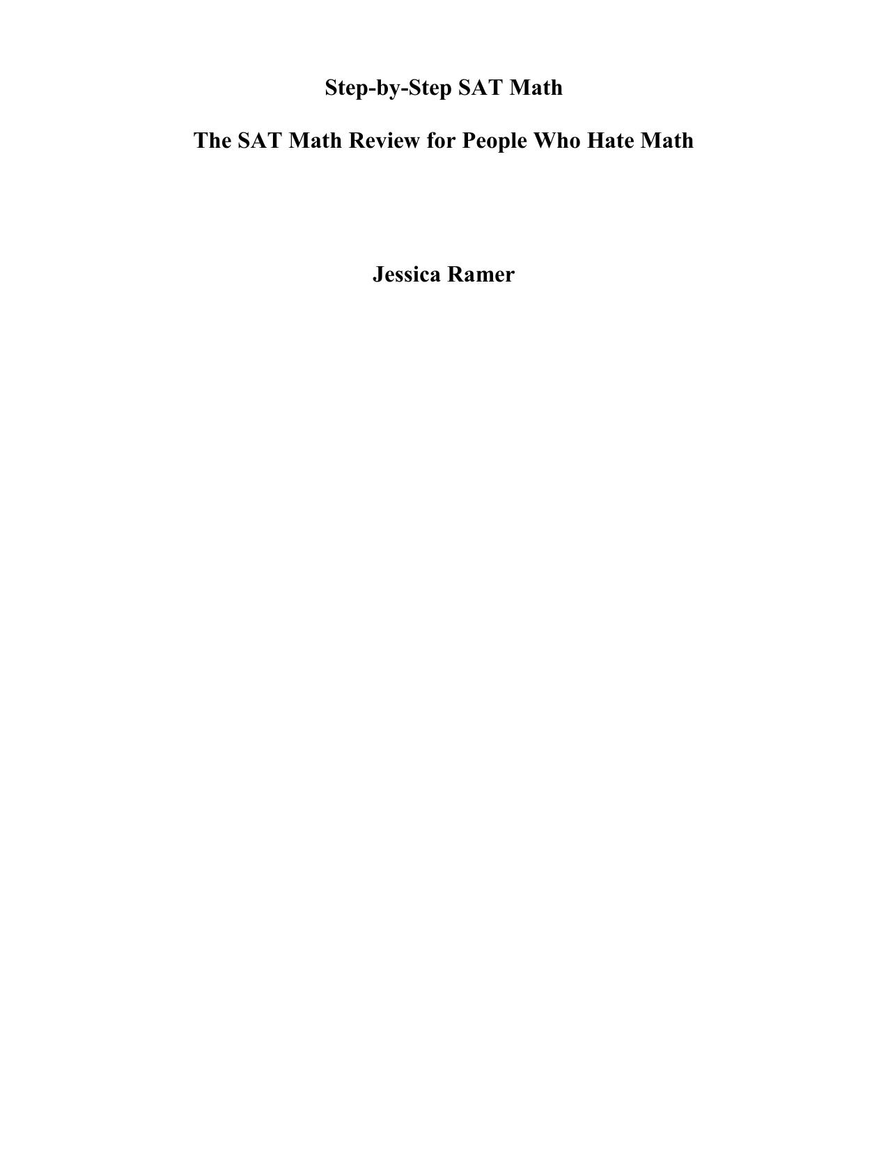 The SAT Math Review for People Who Hate Math Cover