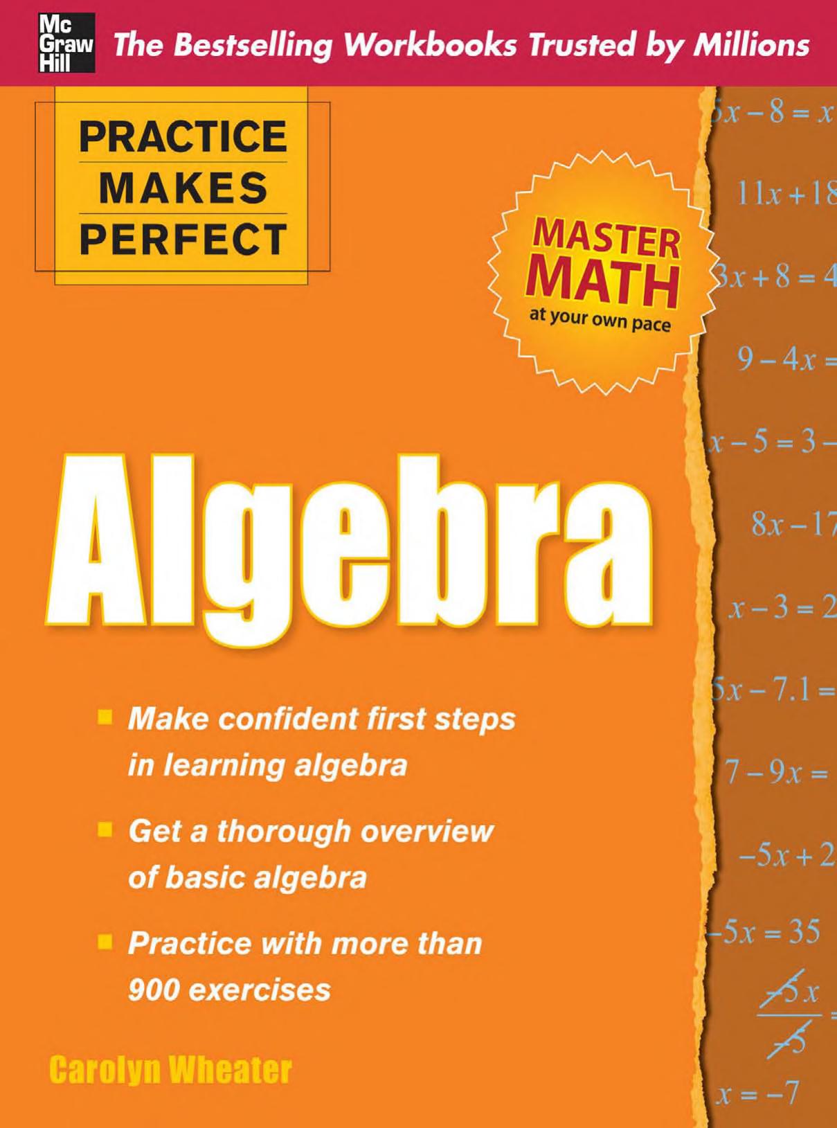 Practice Makes Perfect: Algebra Cover