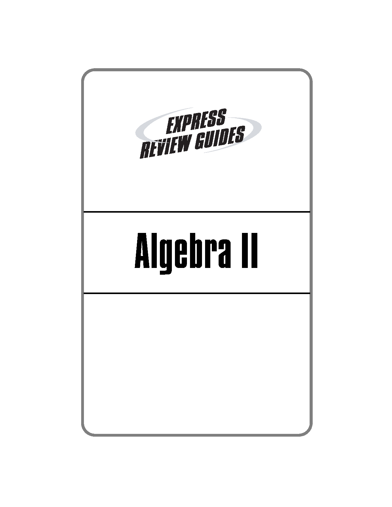 Express Review Guides: Algebra II Cover