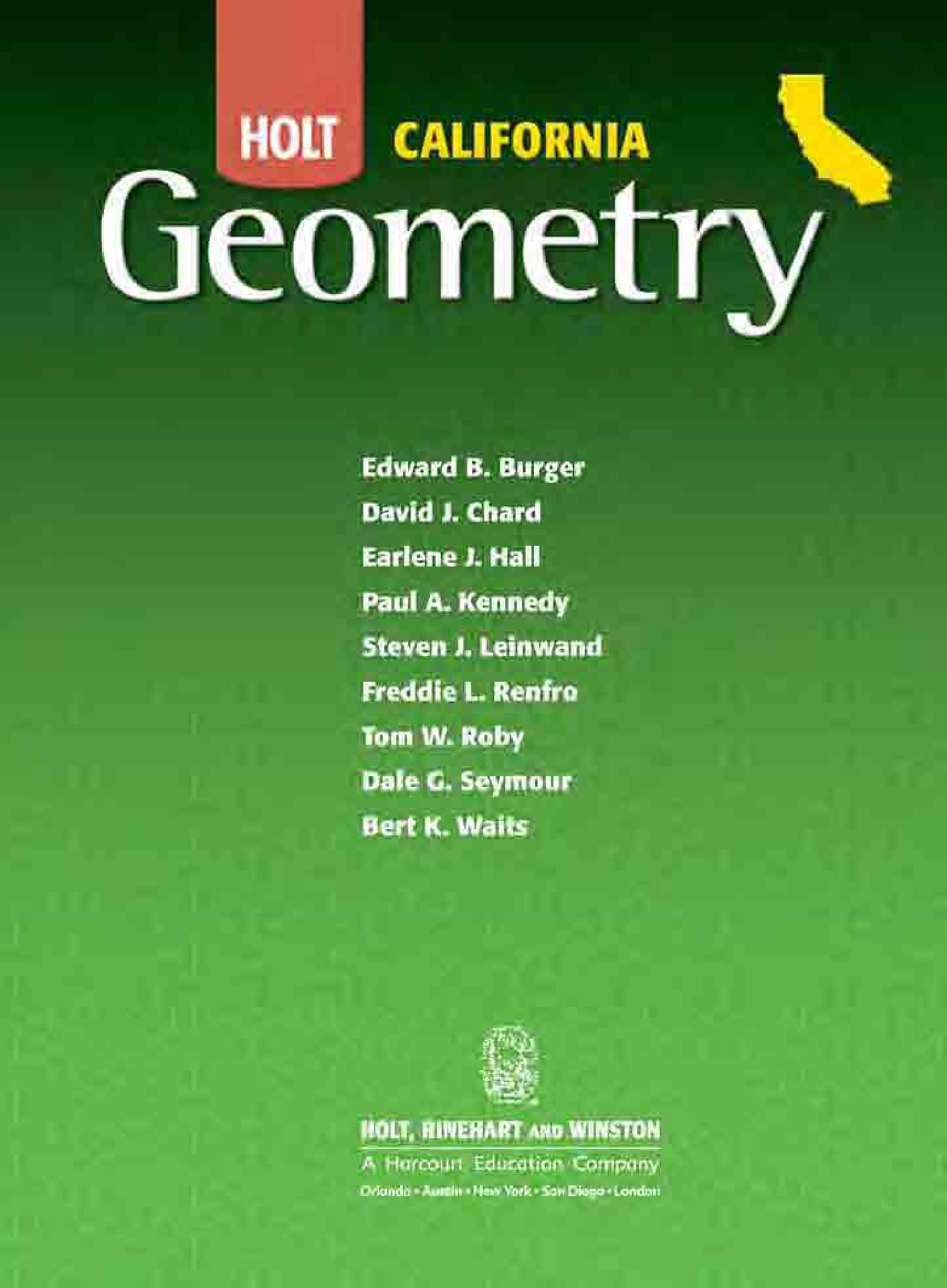 Holt California Geometry Cover