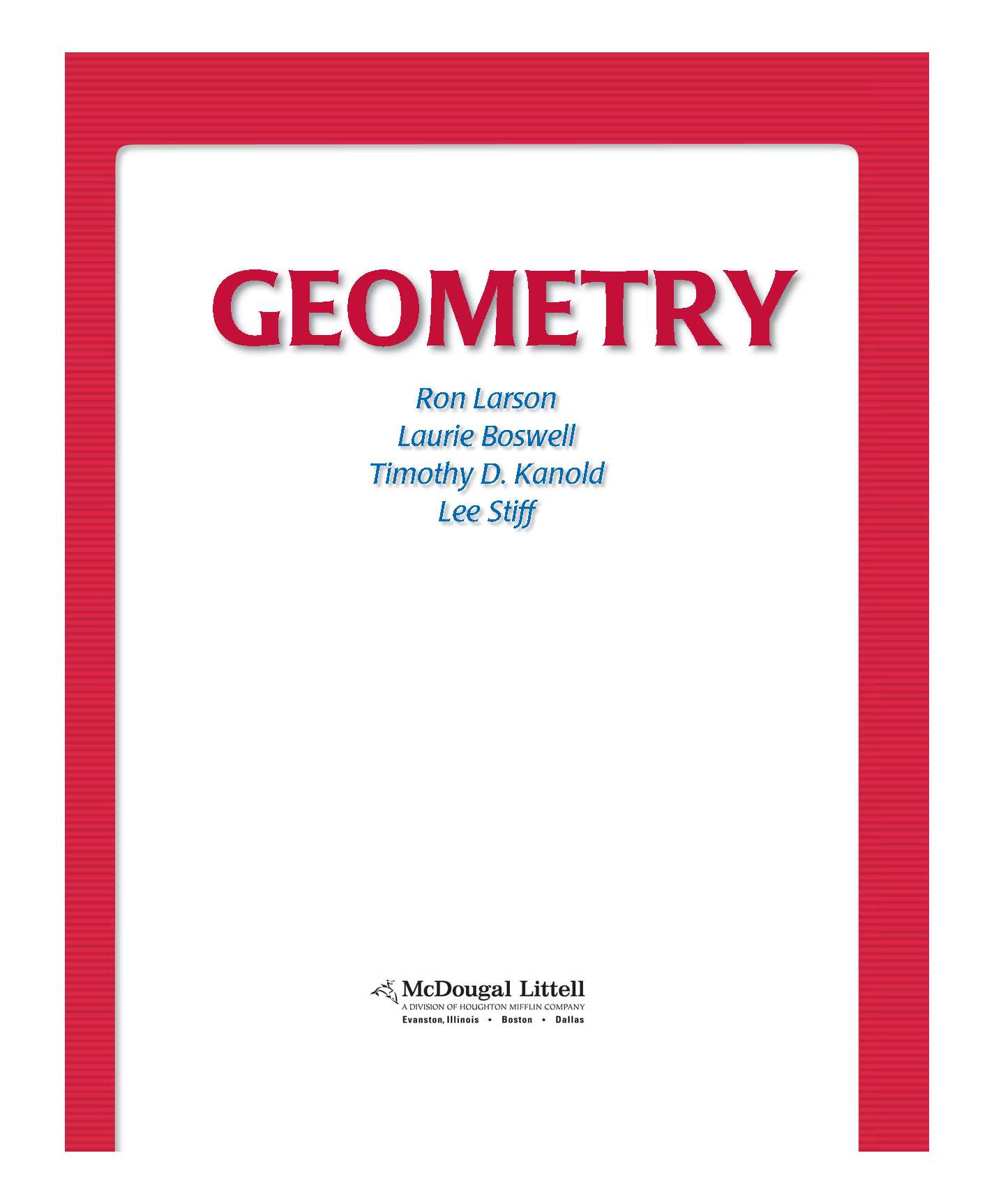 Holt McDougal Larson Geometry Cover