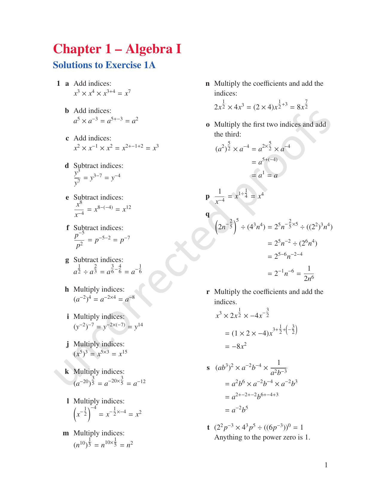 Specialist Mathematics VCE Units 1&2 Worked Solutions Cover