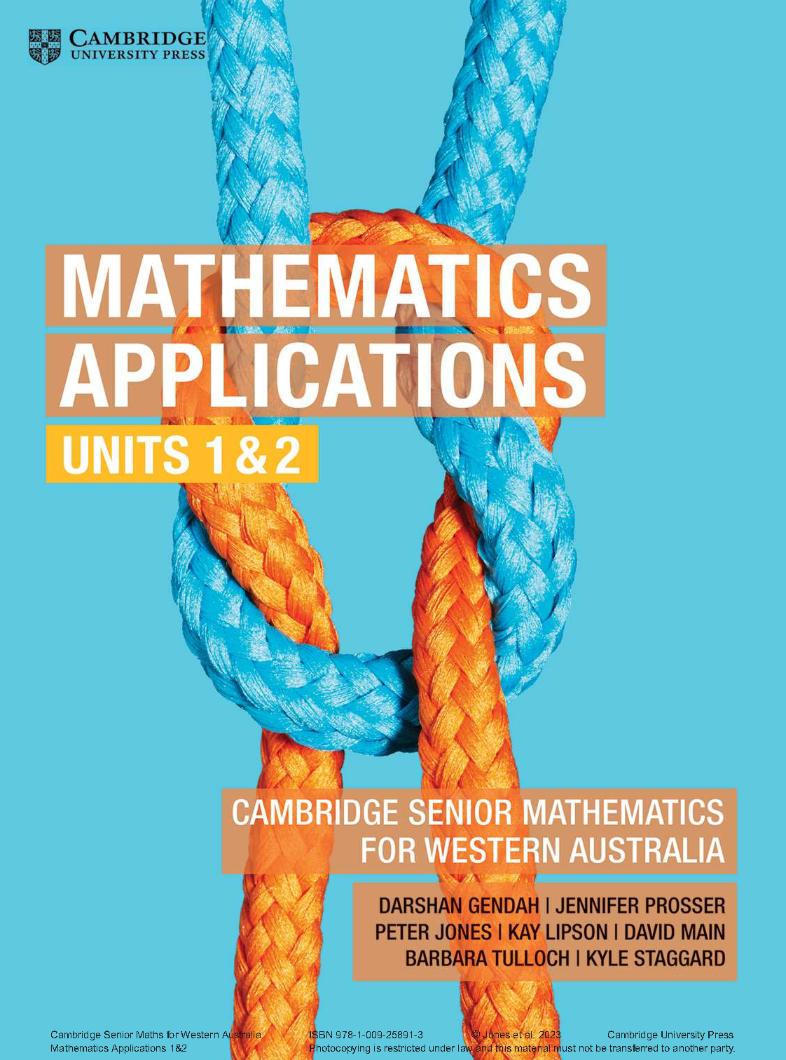 Cambridge Mathematics Applications Units 1&2 for Western Australia Cover