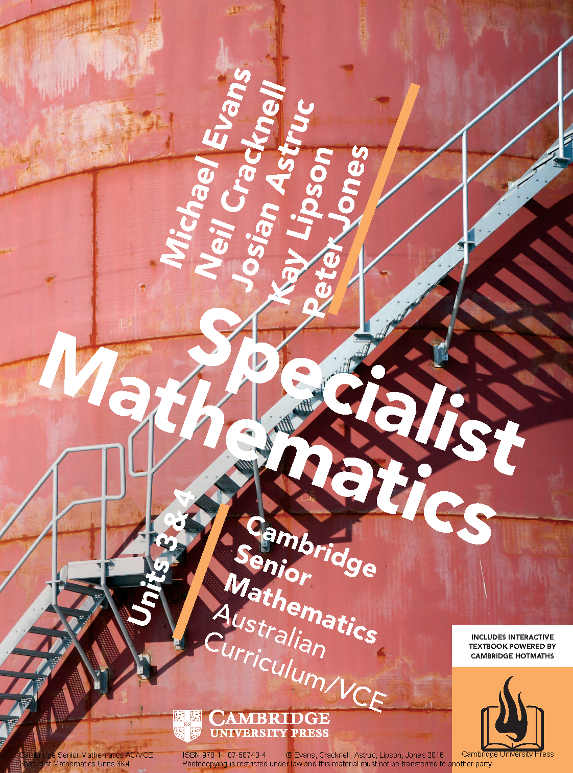 Cambridge Senior Mathematics VCE: Specialist Mathematics Units 3&4 Cover