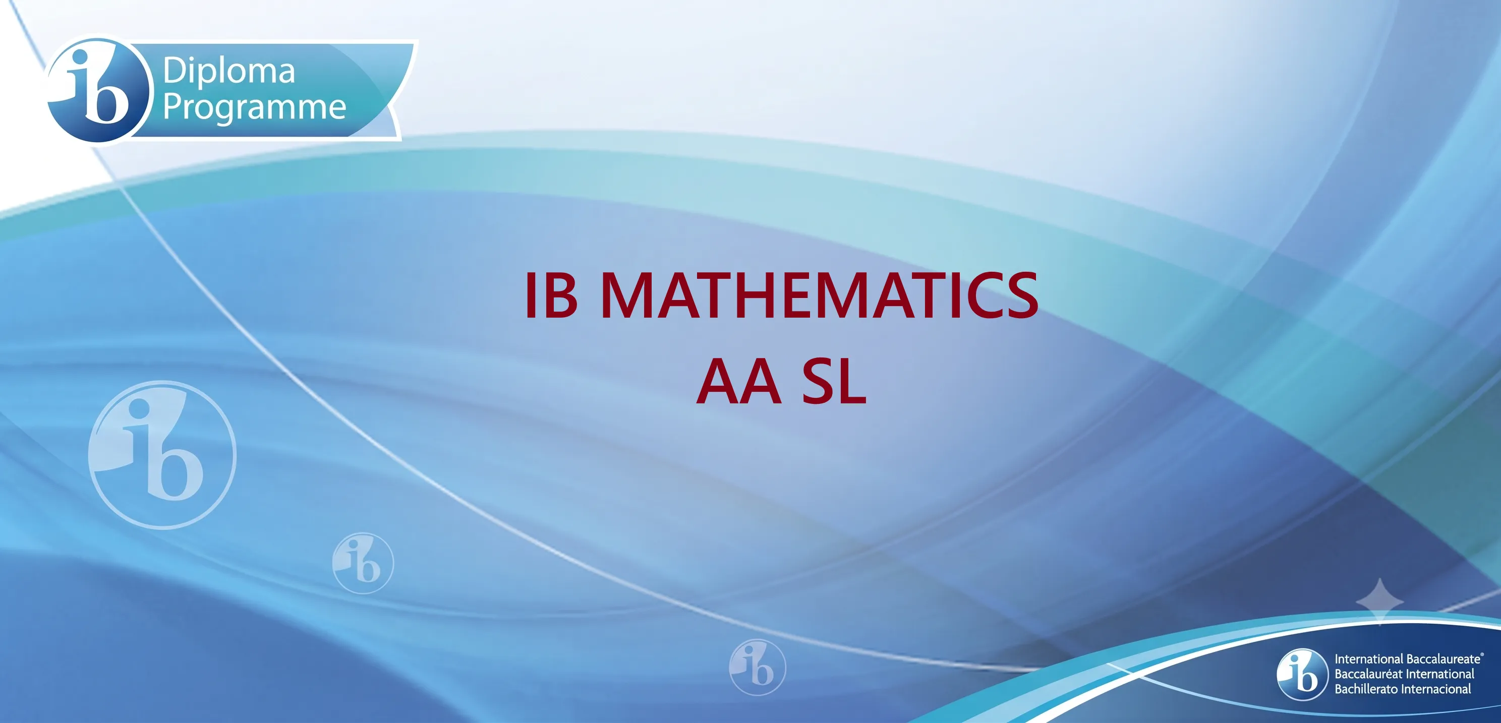 IB Math AA SL